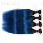 파란 Ombre 사람의 모발 연장 다채로운 머리가 똑바른 페루 암흑에 의하여 뿌리박습니다